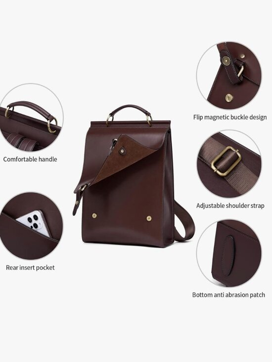 Cnoles Leather Backpack Purse with Dust Bag main image 9